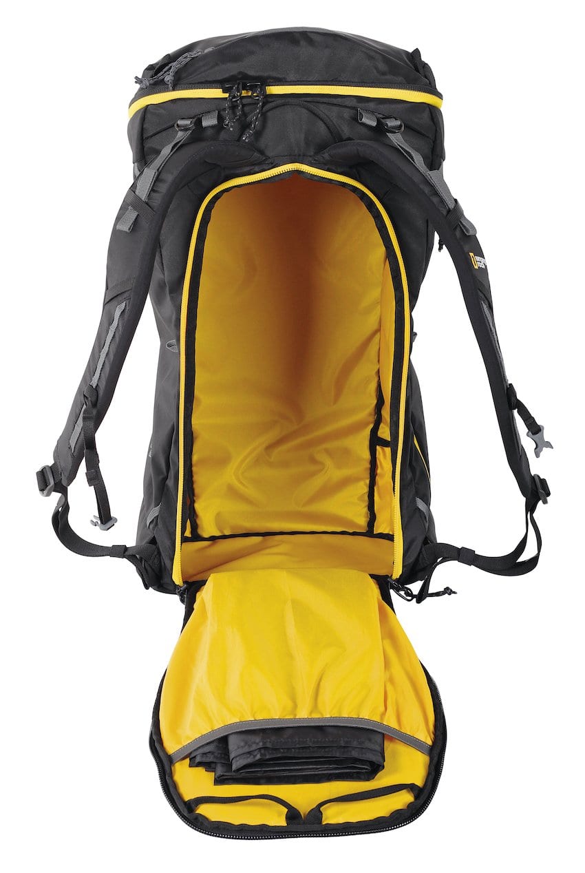 Opened Singing Rock Rocking 40 Climbing backpack