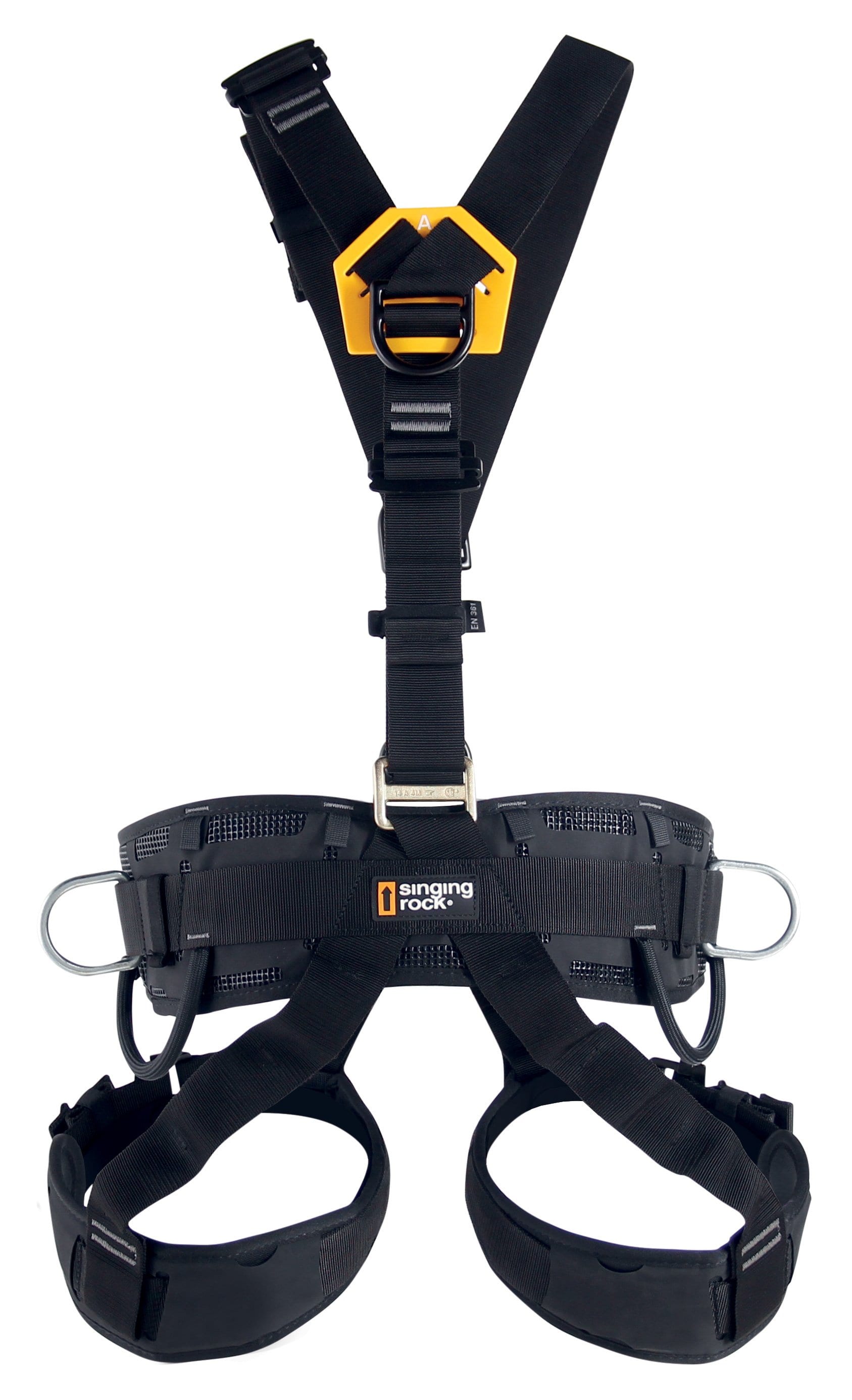 Back of Singing Rock Technic Harness