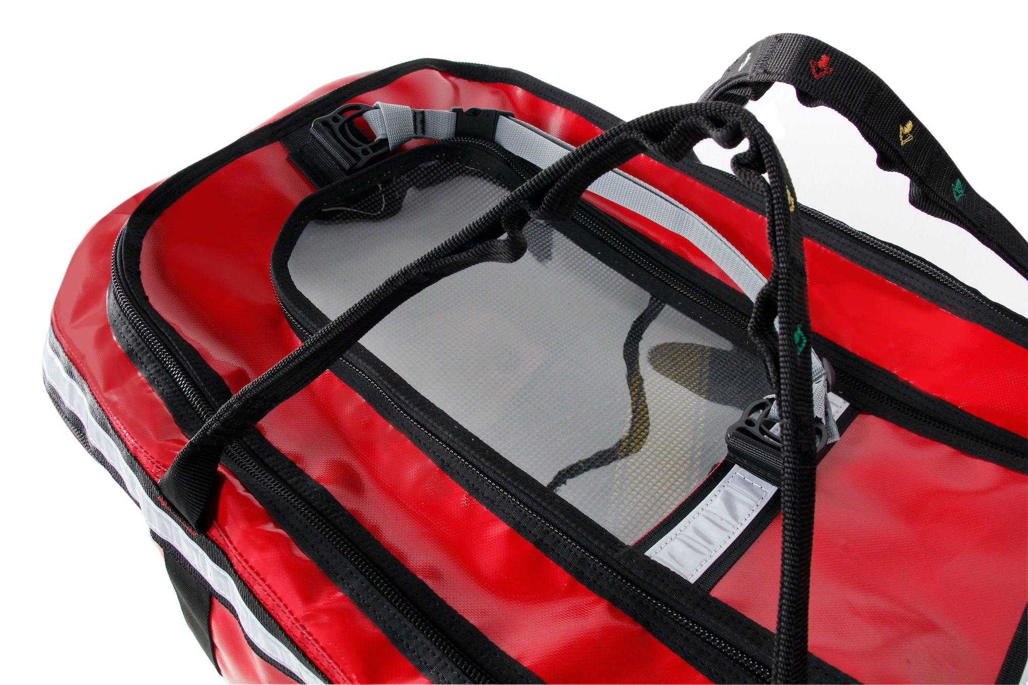 Detail of baby rescue emergency escape bag