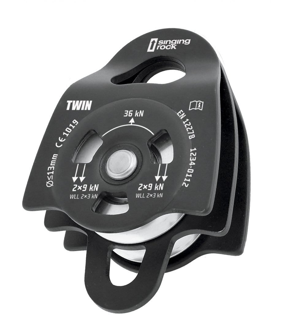 Singing Rock Pulley Twin Black - VerxAustralia