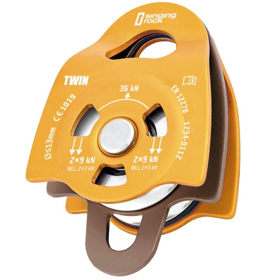 Rigging Pulley Singing Rock Pulley Twin Orange - VerxAustralia